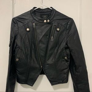Cropped Leather Jacket